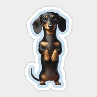 Dachshund Wiener Dog Standing & Begging Love Cute Sticker